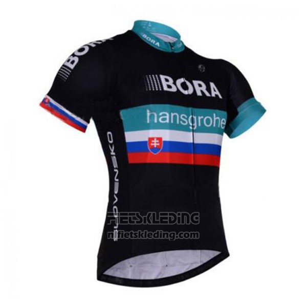 2017 Fietskleding Bora Hansgrohe Zwart Korte Mouwen en Koersbroek